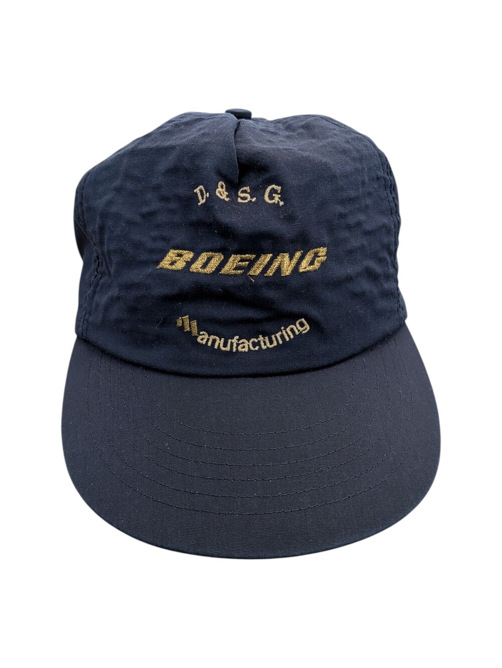 Vintage Boeing Defense & Space Group Manufacturing Hat Cap USA Embroidered Blue